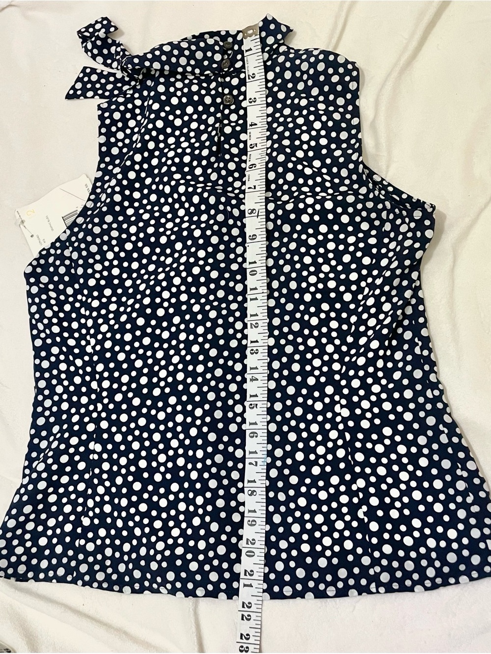 Polka Dot Tie-Strap Women's Top